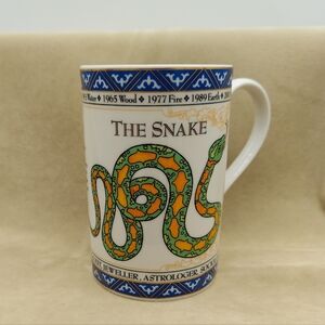 Rare Vintage Dunoon Chinese Astrology Zodiac Mug The Snake Made in Scotland